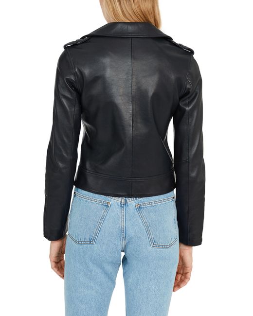 Claudie Pierlot Leather Jacket in Black Lyst UK