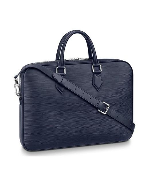Louis Vuitton Dandy Aktentasche schmal in Blue für Herren