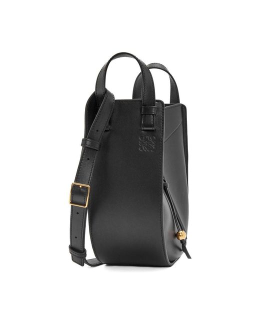 Loewe Women Hammock Slice Bag In Shiny Calfskin