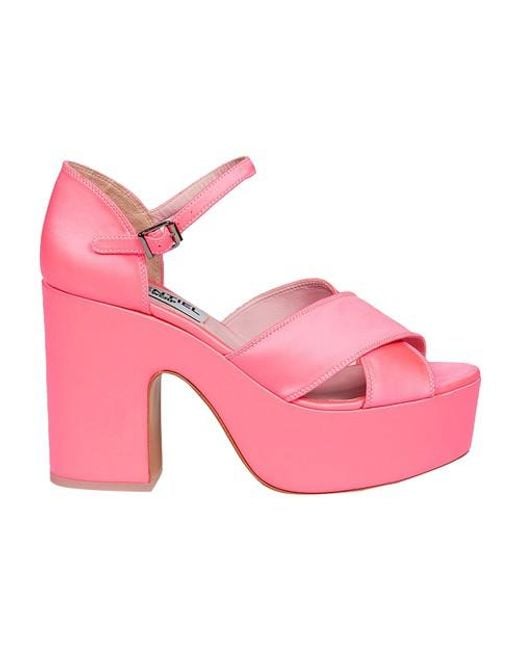 Essentiel Antwerp Pink Dedge Platform Sandals
