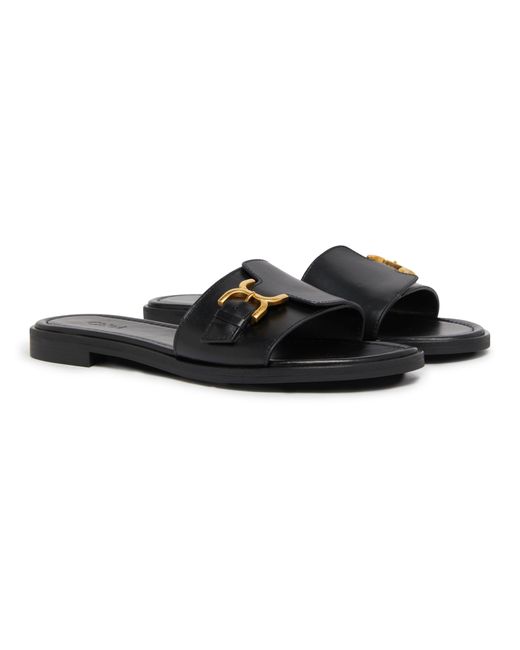 Chloé Black Marcie Flat Sandals