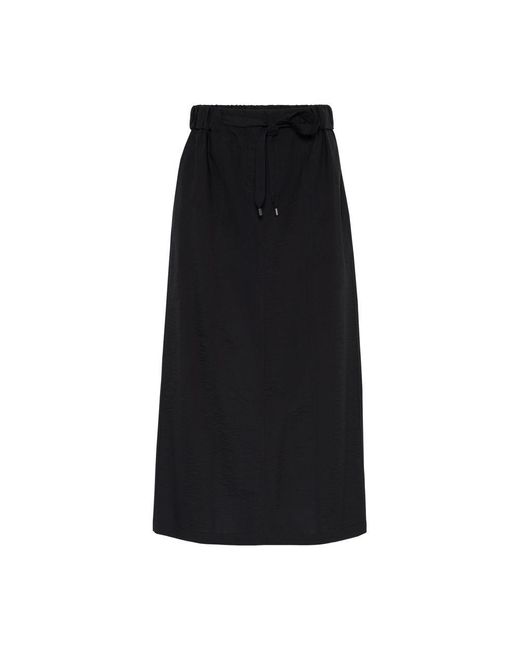 Brunello Cucinelli Black Poplin Skirt