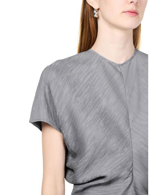 Totême  Gray Locker Fallendes Maxikleid