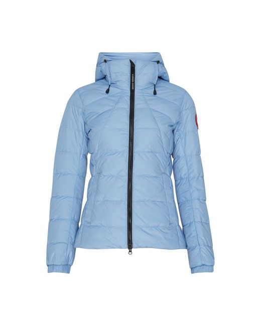 Canada Goose Blue Abbott Puffy Jacket With Hood