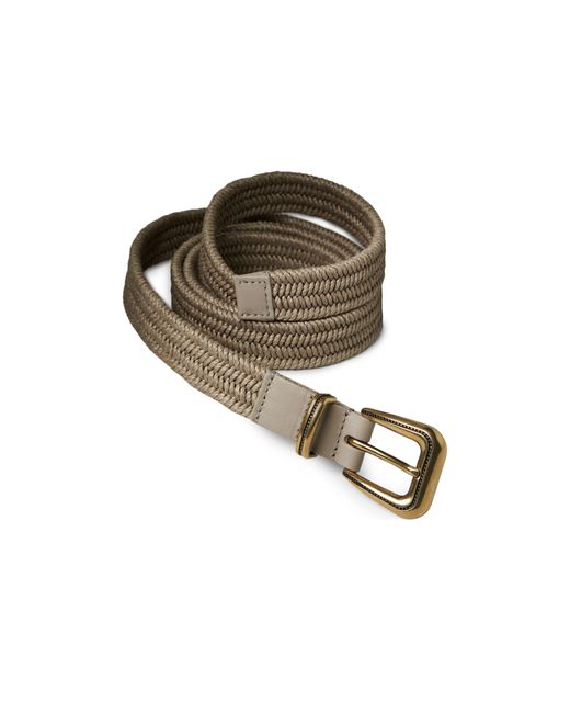 Brunello Cucinelli Natural Braided Linen Belt