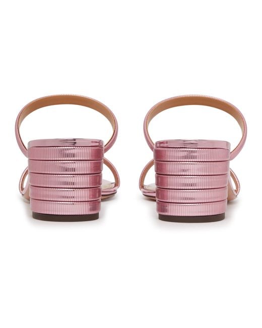 Aquazzura Pink Riviera Chain Sandals 50