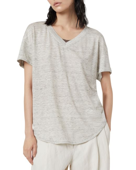 Brunello Cucinelli Gray Linen And Silk T-Shirt
