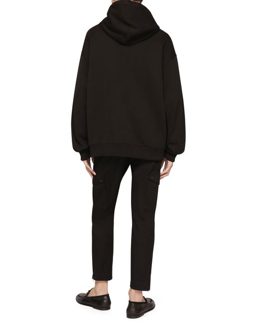 Pantalon cargo en coton stretch Dolce & Gabbana pour homme en coloris Black