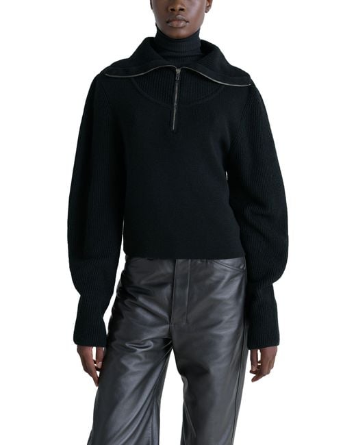 Lemaire Black Pullover Mit Reißverschluss