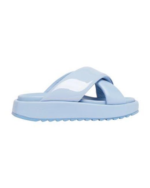 GIA COUTURE Blue Flat Sandals