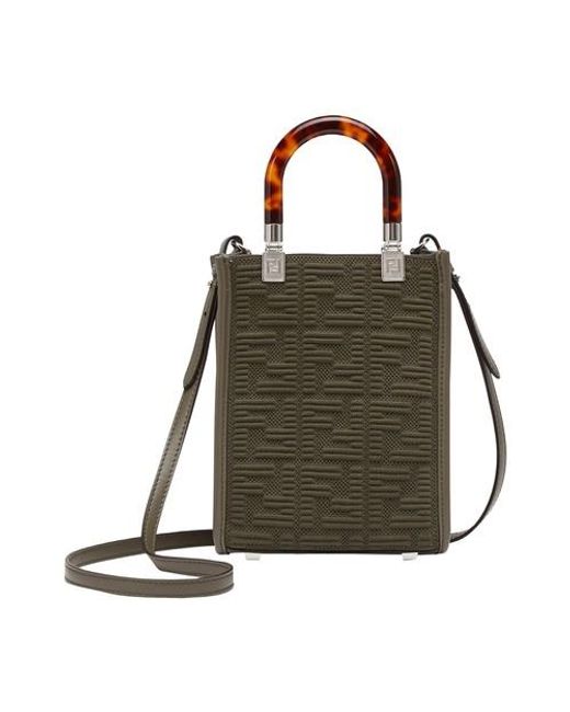 Fendi Mini Sunshine Shopper in Green Lyst UK