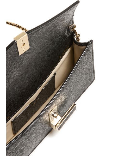 Valextra Black Iside Pouch With Chain