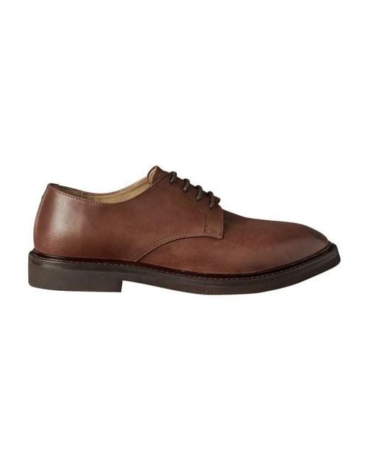 Brunello Cucinelli Calfskin Derby in Brown for Men Lyst