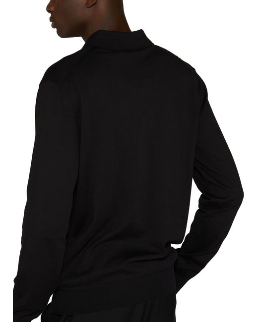 Tom Ford Black Long-sleeved Polo Shirt for men