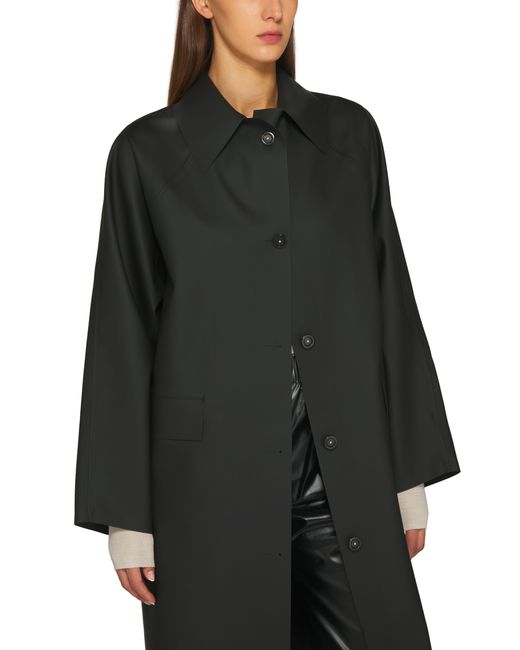 Kassl Black Original Three-Quarter Lengthrubber Coat