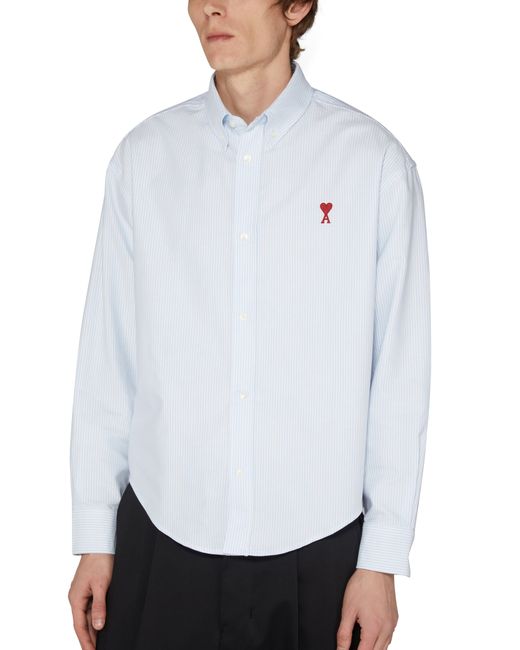AMI White Ami De Cœur Boxy Fit Shirt for men