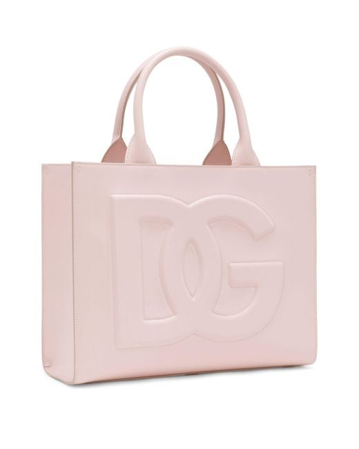 Petit cabas DG Daily en cuir de veau Dolce & Gabbana en coloris Pink