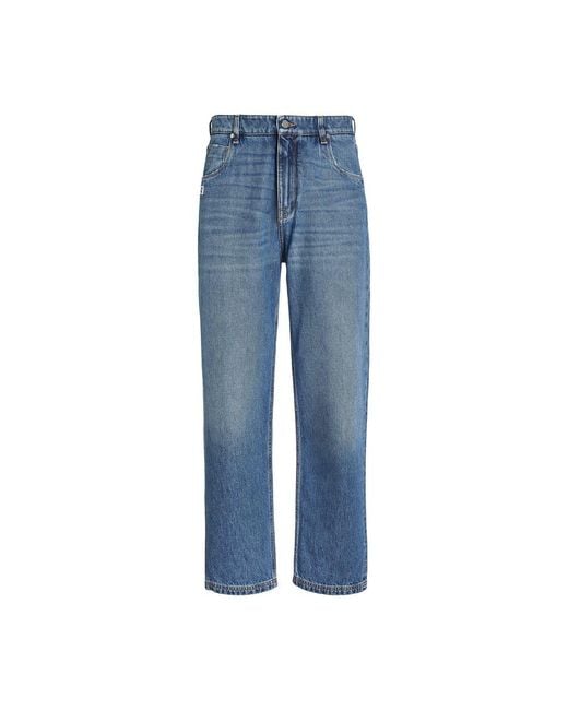 Fendi Blue Straight-Cut Jeans for men