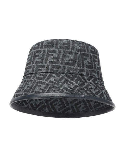 Fendi Gray Bucket Hat for men