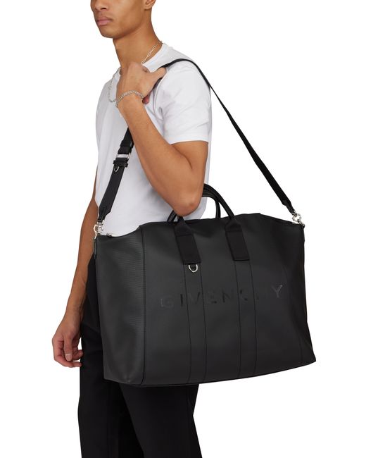 Givenchy Black Medium Antigona Sport Bag In Coated Canvas for men