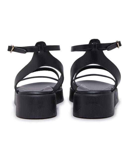 Ancient Greek Sandals Black Nissida Sandals