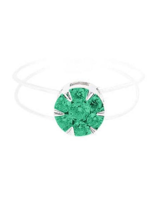 PERSÉE Green Ring Imagine Round Emeralds