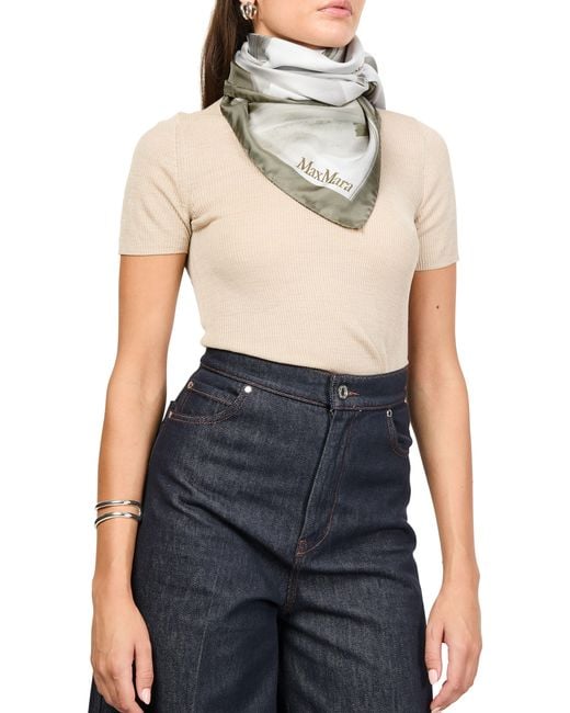 Max Mara Metallic Seidenschal
