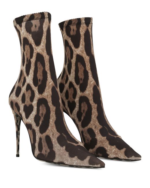 Dolce & Gabbana Brown Kim Stretch Ankle Boots