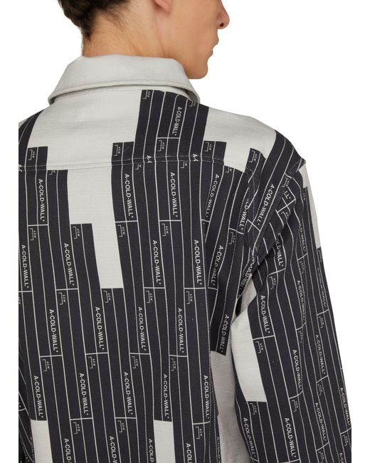 A_COLD_WALL* Gray Vector Monogram Ls Long Sleeved Shirt for men