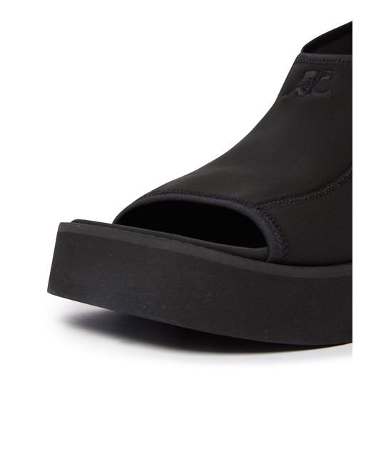 Courreges Black Wave Sandals