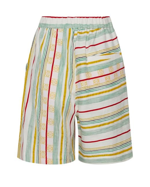 Loewe Green Stripe Workwear Shorts