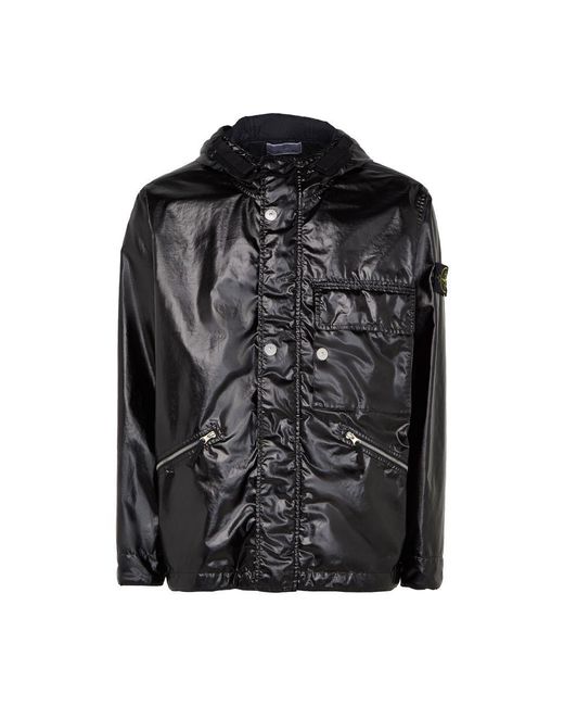 Stone Island Kurzer Parka in Black für Herren