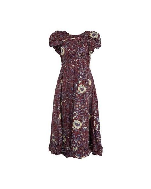 Ulla Johnson Purple Nanette Midi Dress