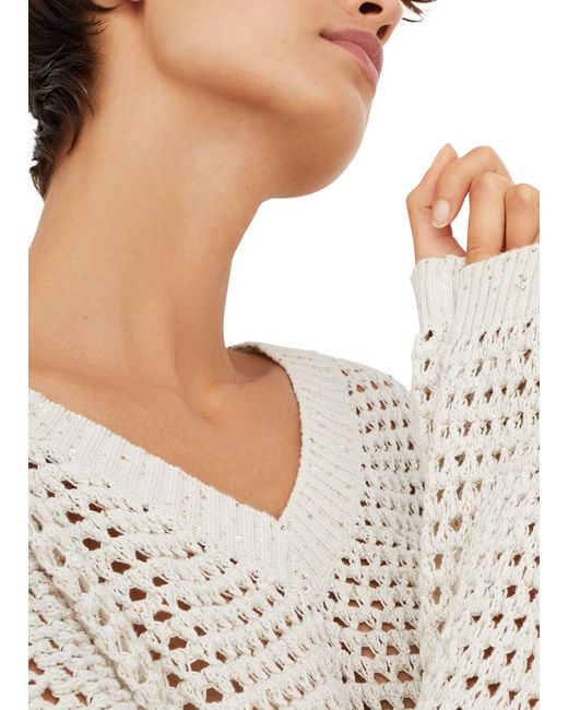 Brunello Cucinelli White Dazzling Net Sweater