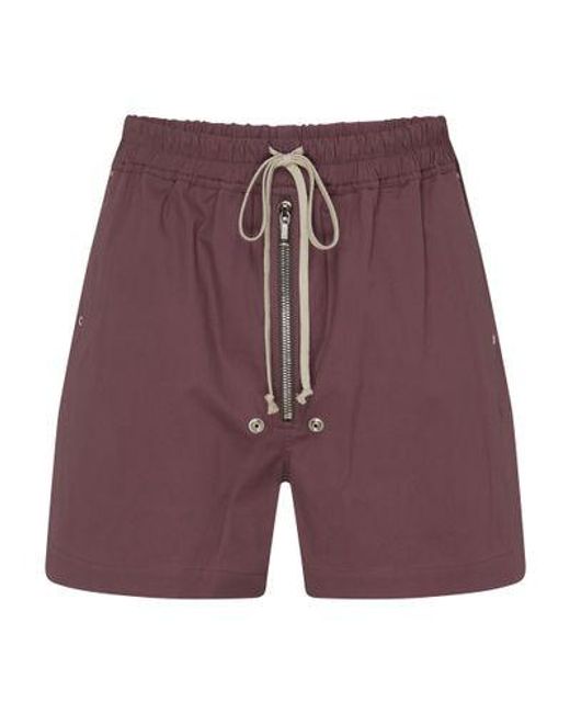 Rick Owens Purple Bela Shorts for men