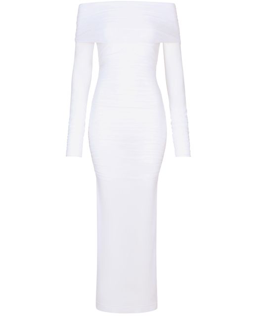 Dolce & Gabbana White Bustierkleid mit Korsett