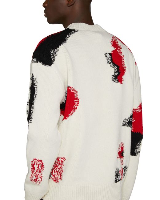 Alexander McQueen Red Round-neck Sweater for men