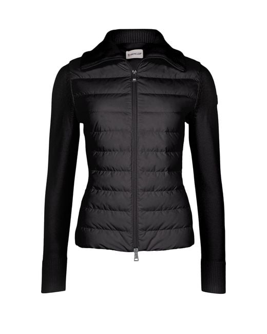 Moncler Women's Black Zipped-Up Cardigan