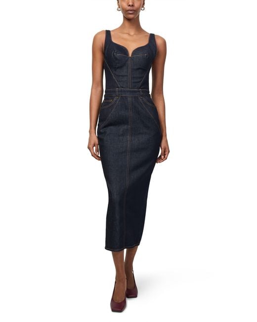 Givenchy Kick Back Denim Dress in Blue | Lyst
