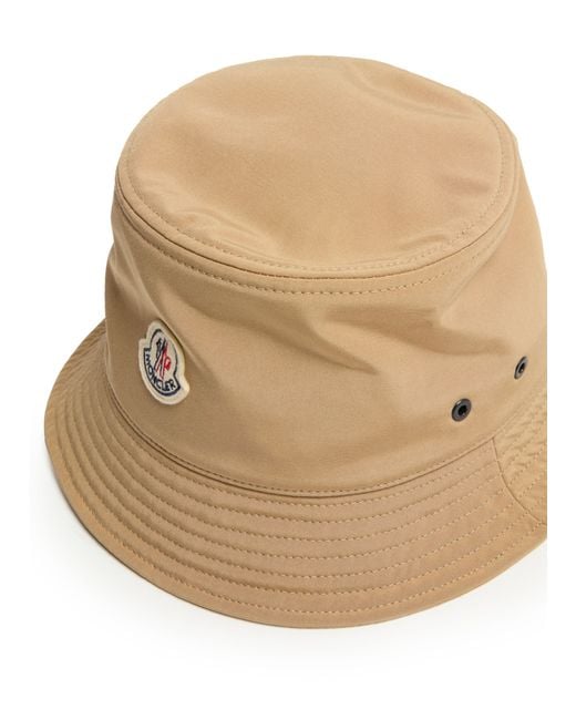 Moncler Natural Logo Bucket Hat