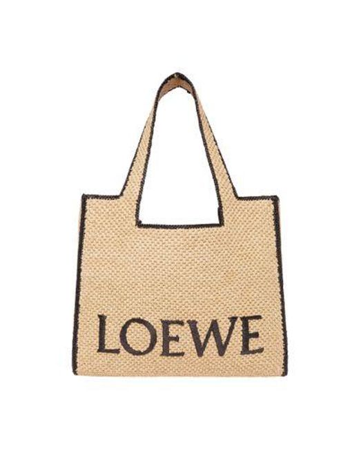 Loewe Natural Large Tote Bag With Logo