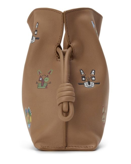 Mini Flamenco Clutch Cats En Cuir De Veau Nappa Loewe en coloris Brown