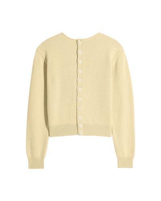 Lemaire Yellow Reversible Buttoned Sweater