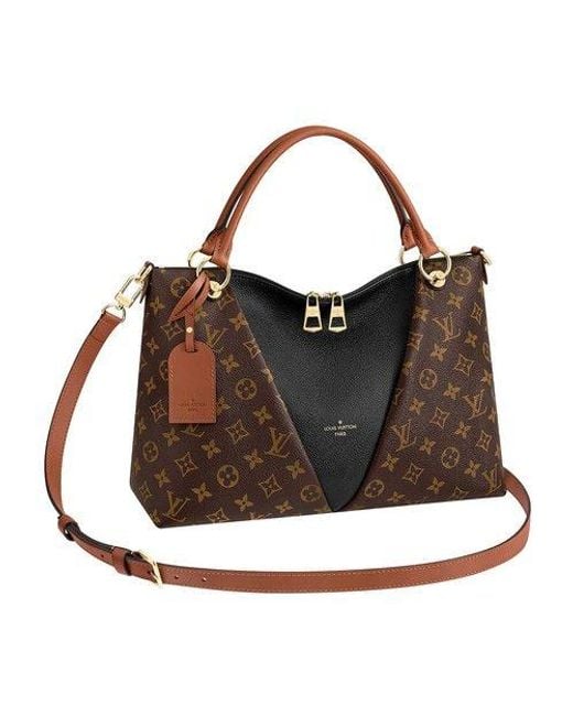 Louis Vuitton V Tote Mm in Brown