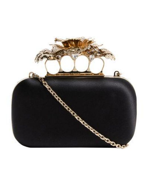 Sac Pochette Carnation Alexander McQueen en coloris Black