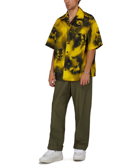 Prada Yellow Re-nylon Shirt for men