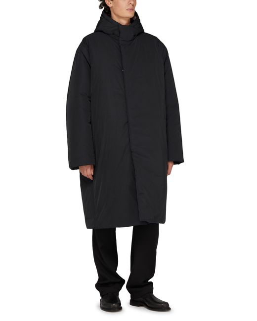 Thom Browne Black Long Hooded Puffer Jacket for men