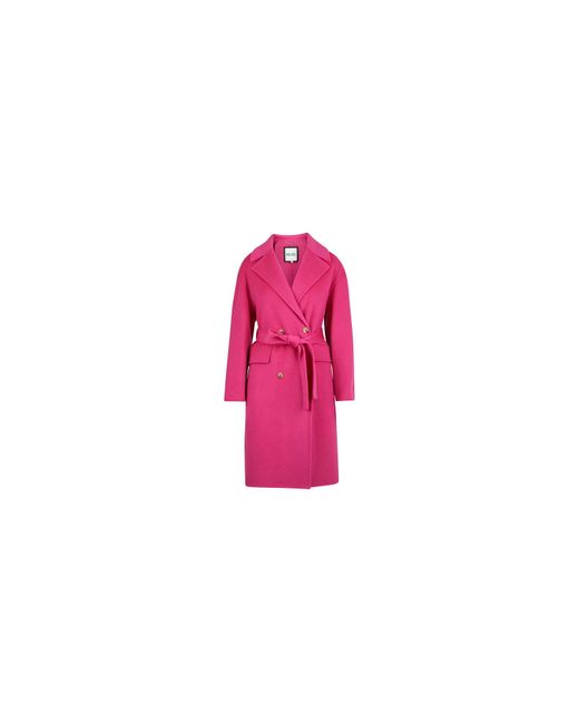 KENZO Mantel mit Gürtel in Pink | Lyst DE