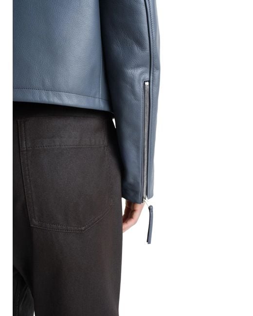 Lemaire Blue Square Cropped Jacket