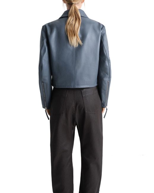 Lemaire Blue Square Cropped Jacket